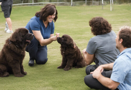 Newfoundland training and socializing